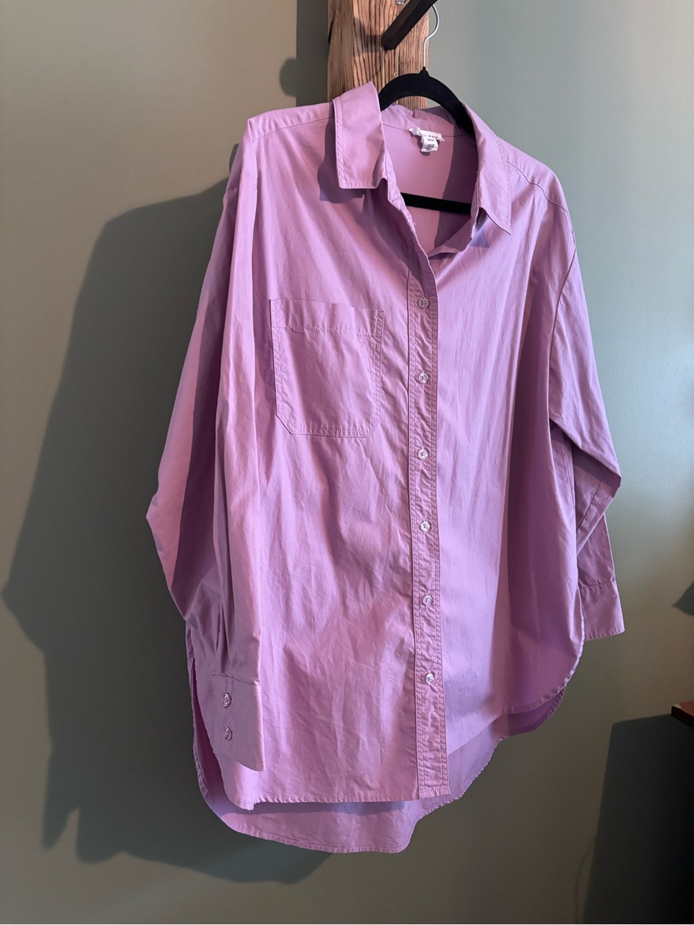 157.) Tribal Jeans / 100% Cotton / Lavender Button-Down Shirt
